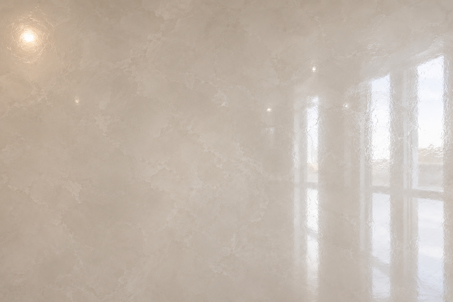 Highly polished plaster surface detail
